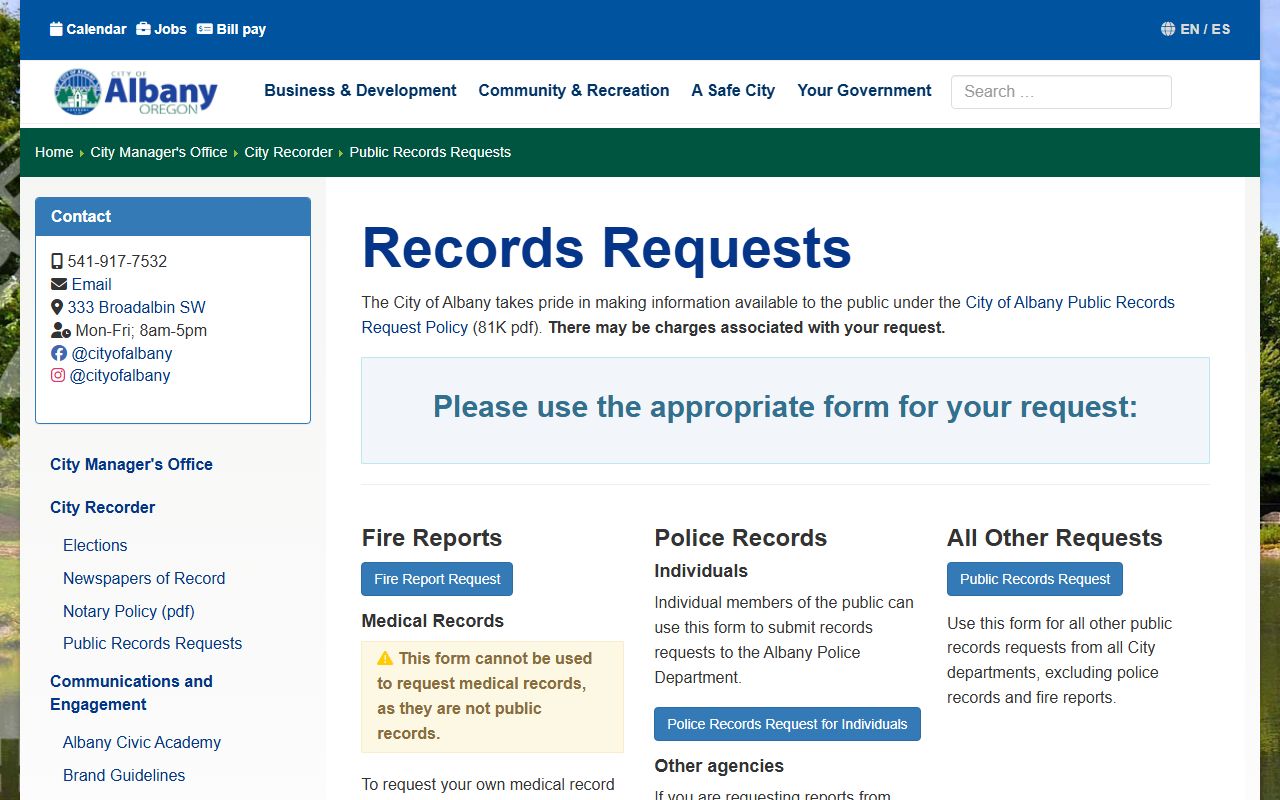 Albany jail roster public records