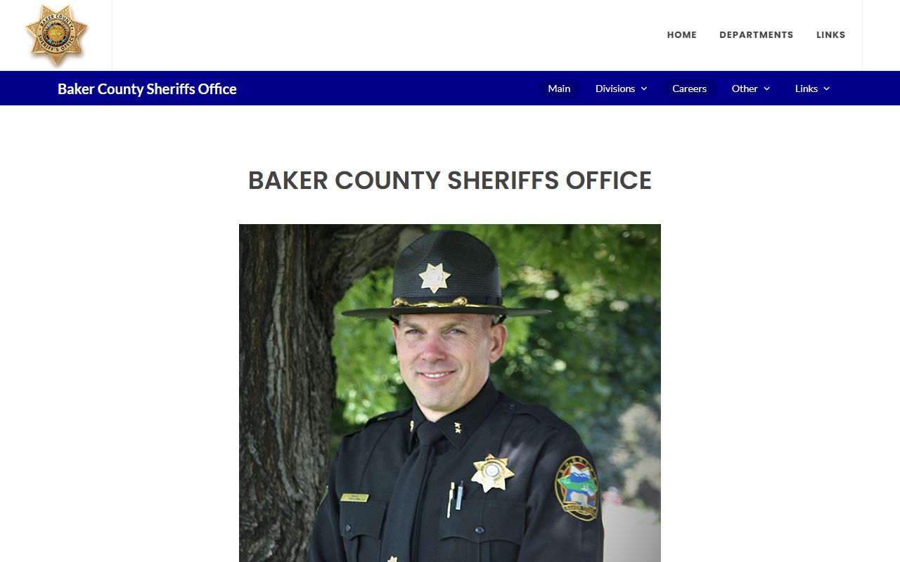 Baker County Sheriff Office website for jail roster search