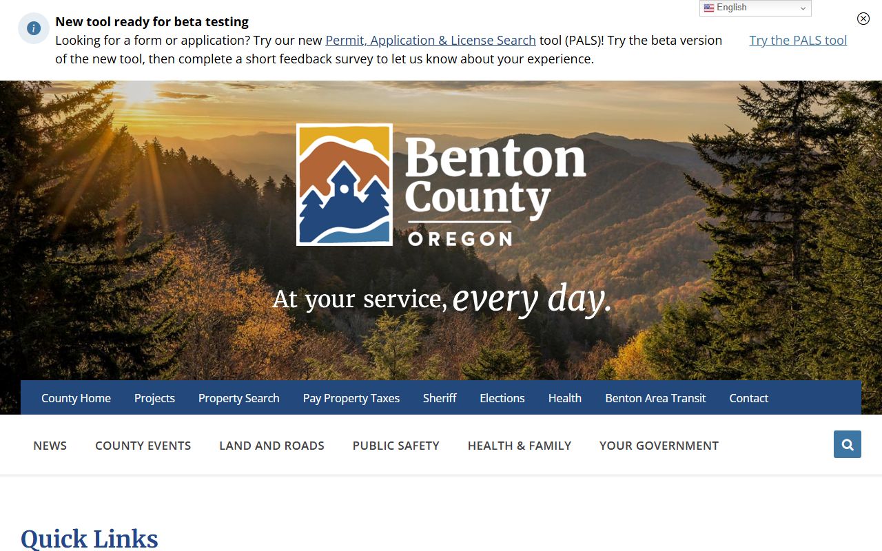 Benton County Sheriff Office website for jail roster lookup