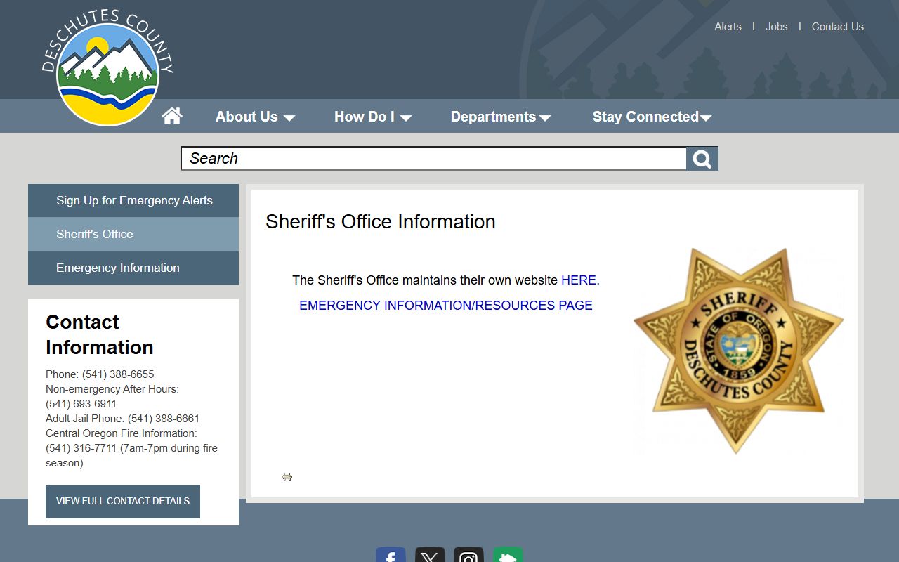 Deschutes County jail roster