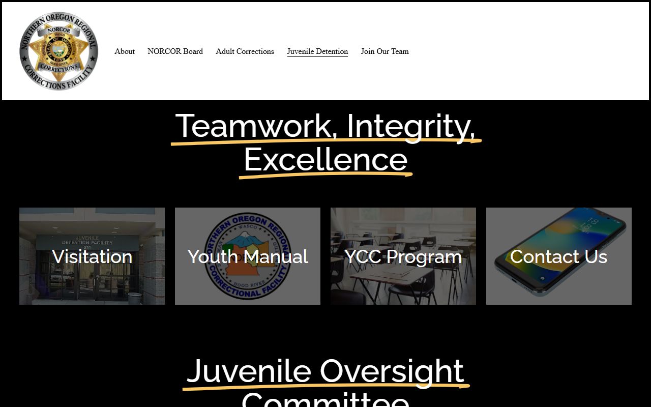 Hood River County jail roster NORCOR detention facility