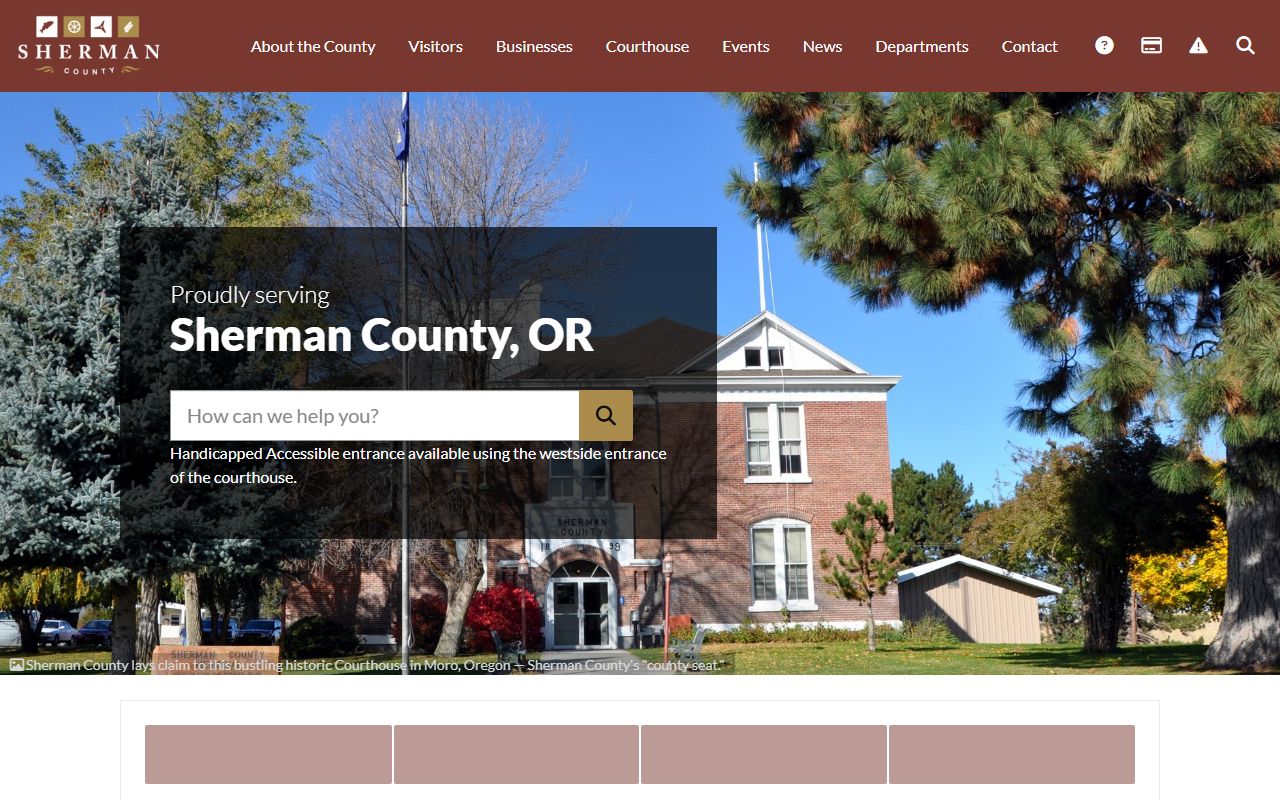 Sherman County jail roster information page